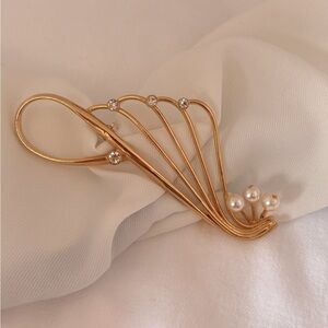 Vintage Mid-Century Modern Swirl Brooch